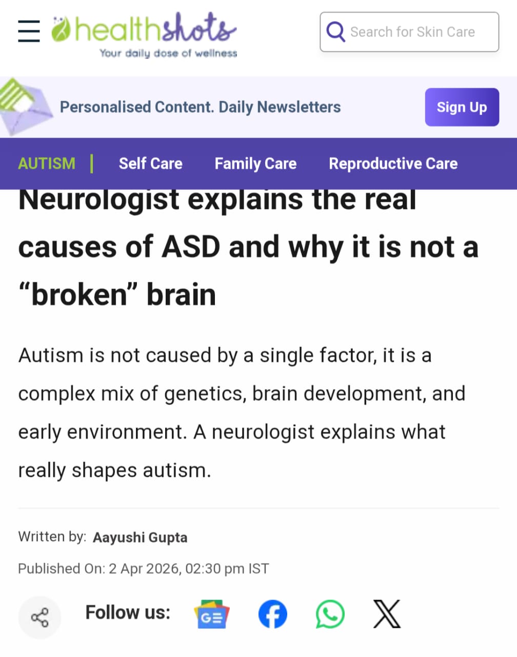 World Autism Awareness Day: Neurologist explains the real causes of ASD and why it is not a “broken” brain