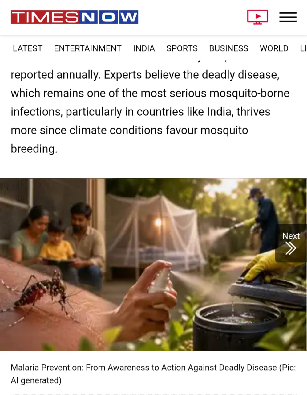 Malaria Prevention: From Awareness to Action to Stop a Deadly Mosquito Disease and Save Lives