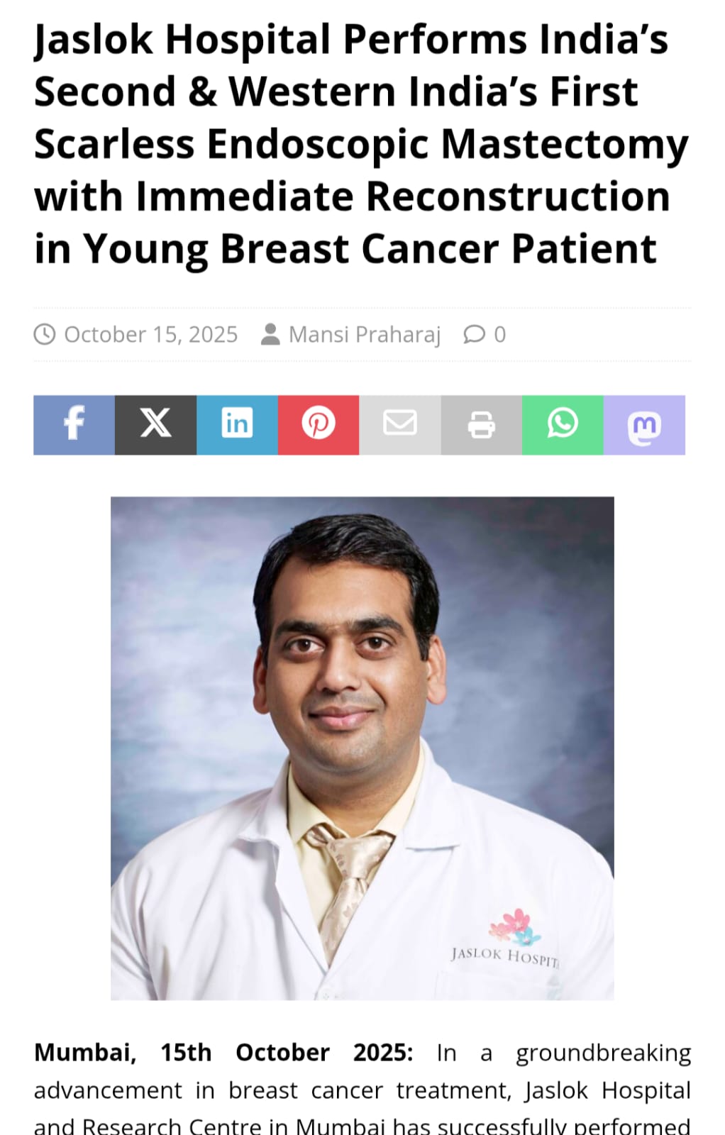 jaslok hospital