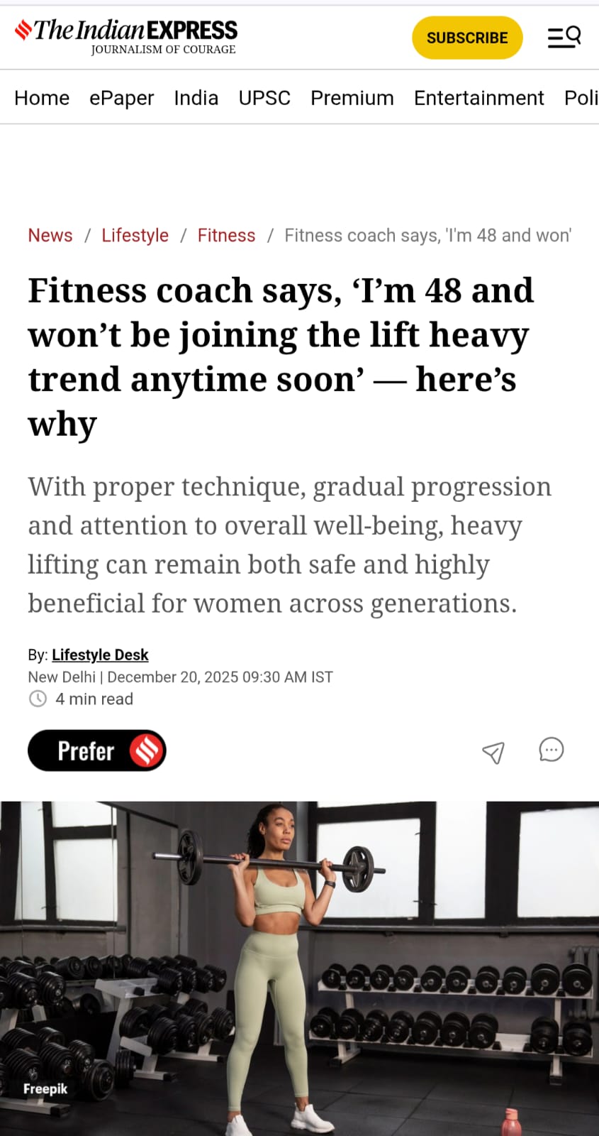 Fitness coach says, ‘I’m 48 and won’t be joining the lift heavy trend anytime soon’ — here’s why