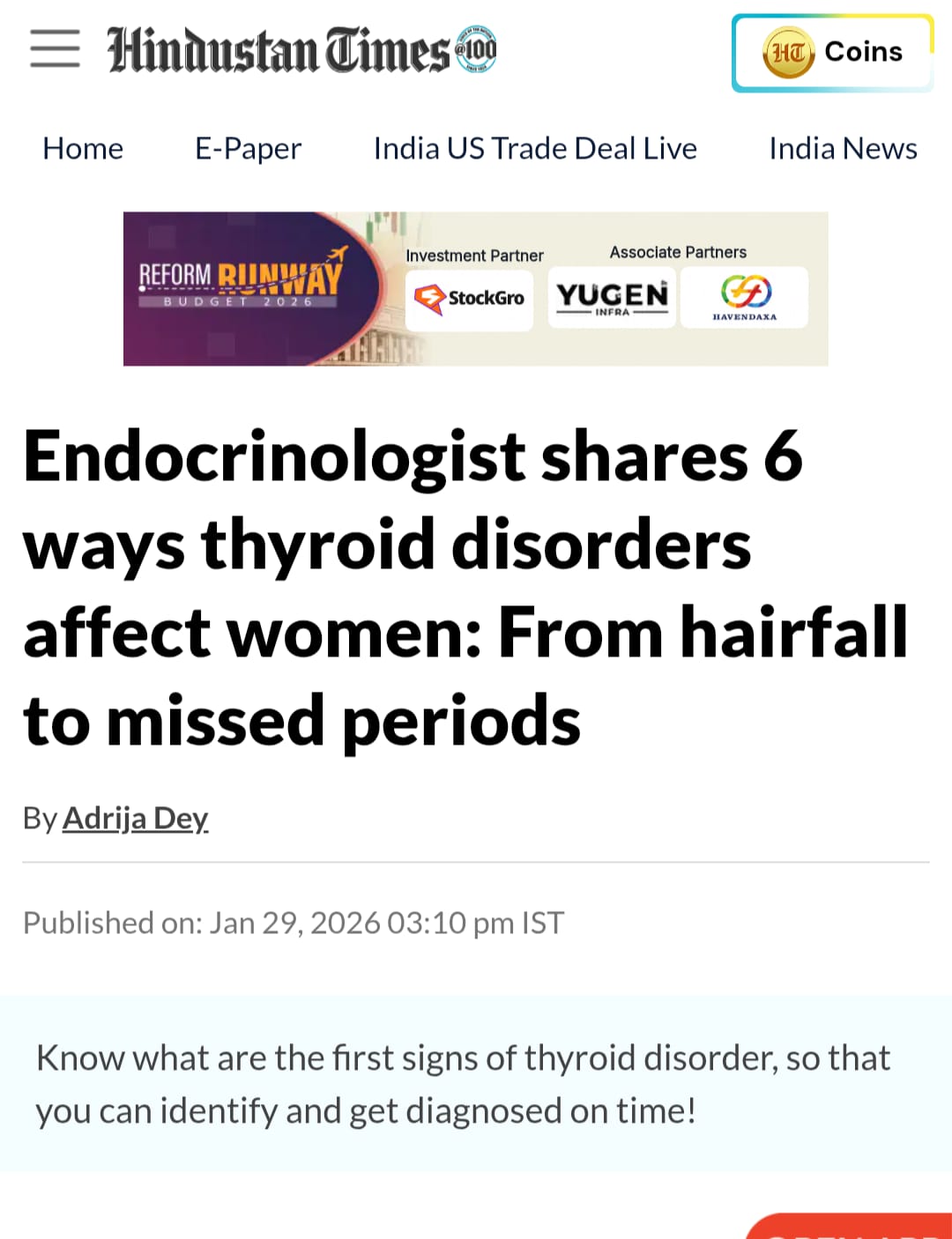 Endocrinologist shares 6 ways thyroid disorders affect women: From hairfall to missed periods