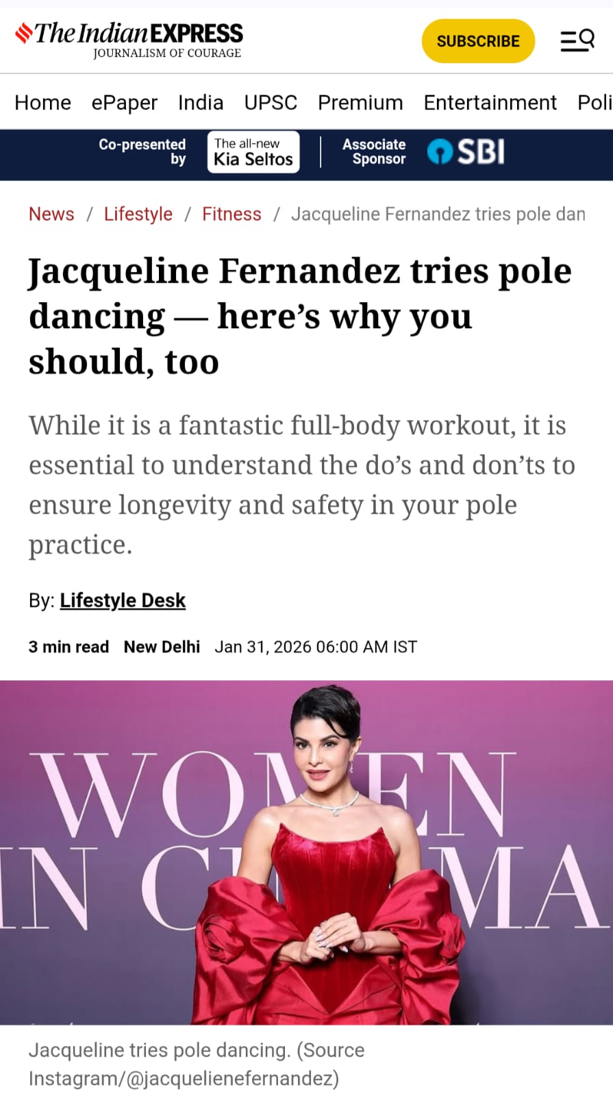 Jacqueline Fernandez tries pole dancing — here’s why you should, too