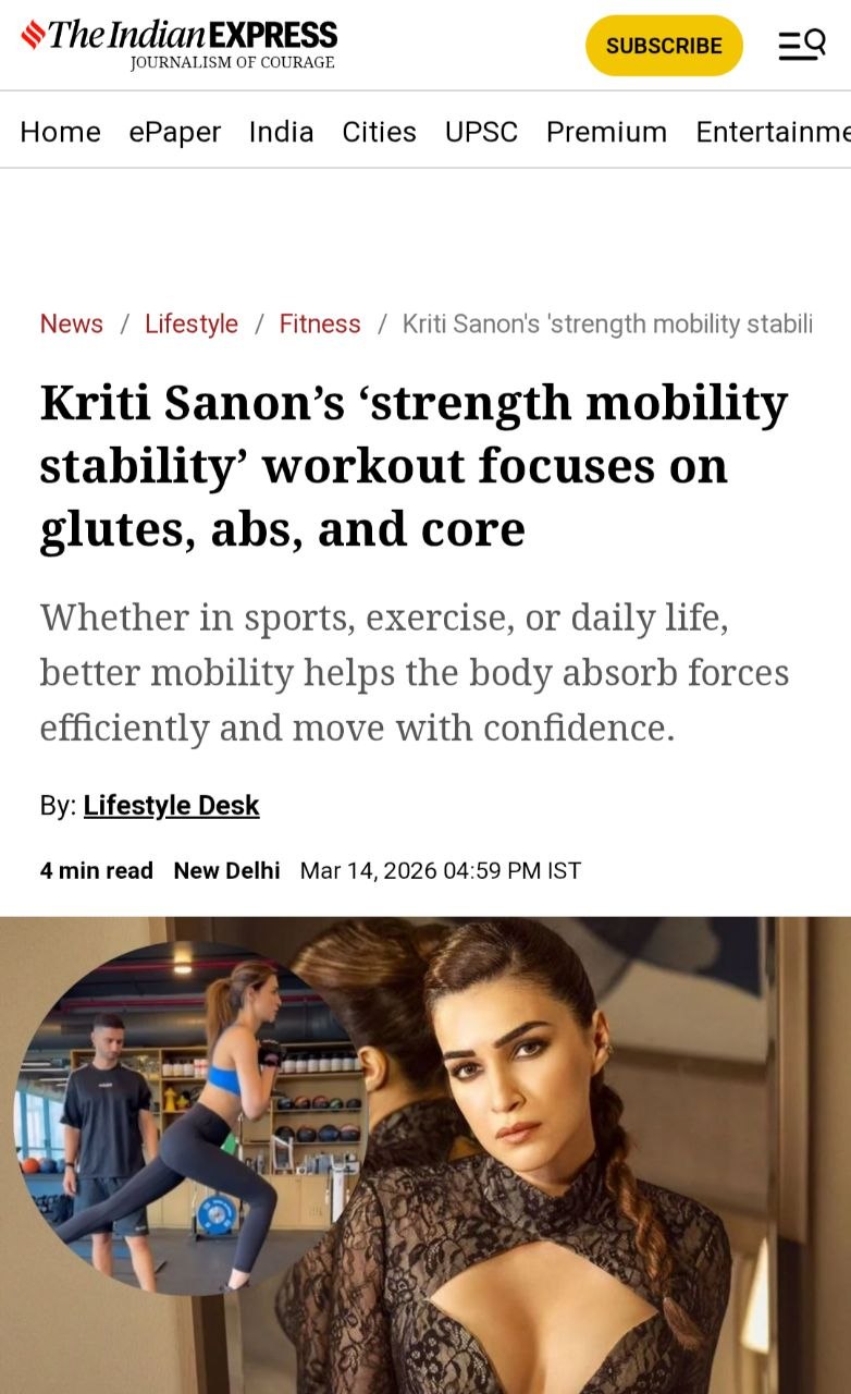 Kriti Sanon’s ‘strength mobility stability’ workout focuses on glutes, abs, and core
