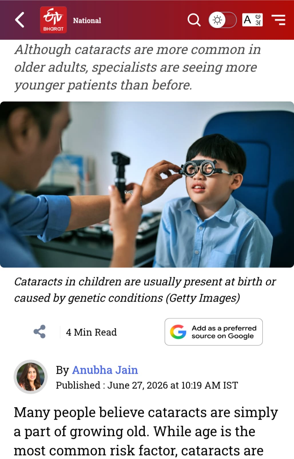 Think Cataracts Only Affect the Elderly? Think Again | Cataract Awareness Month Special