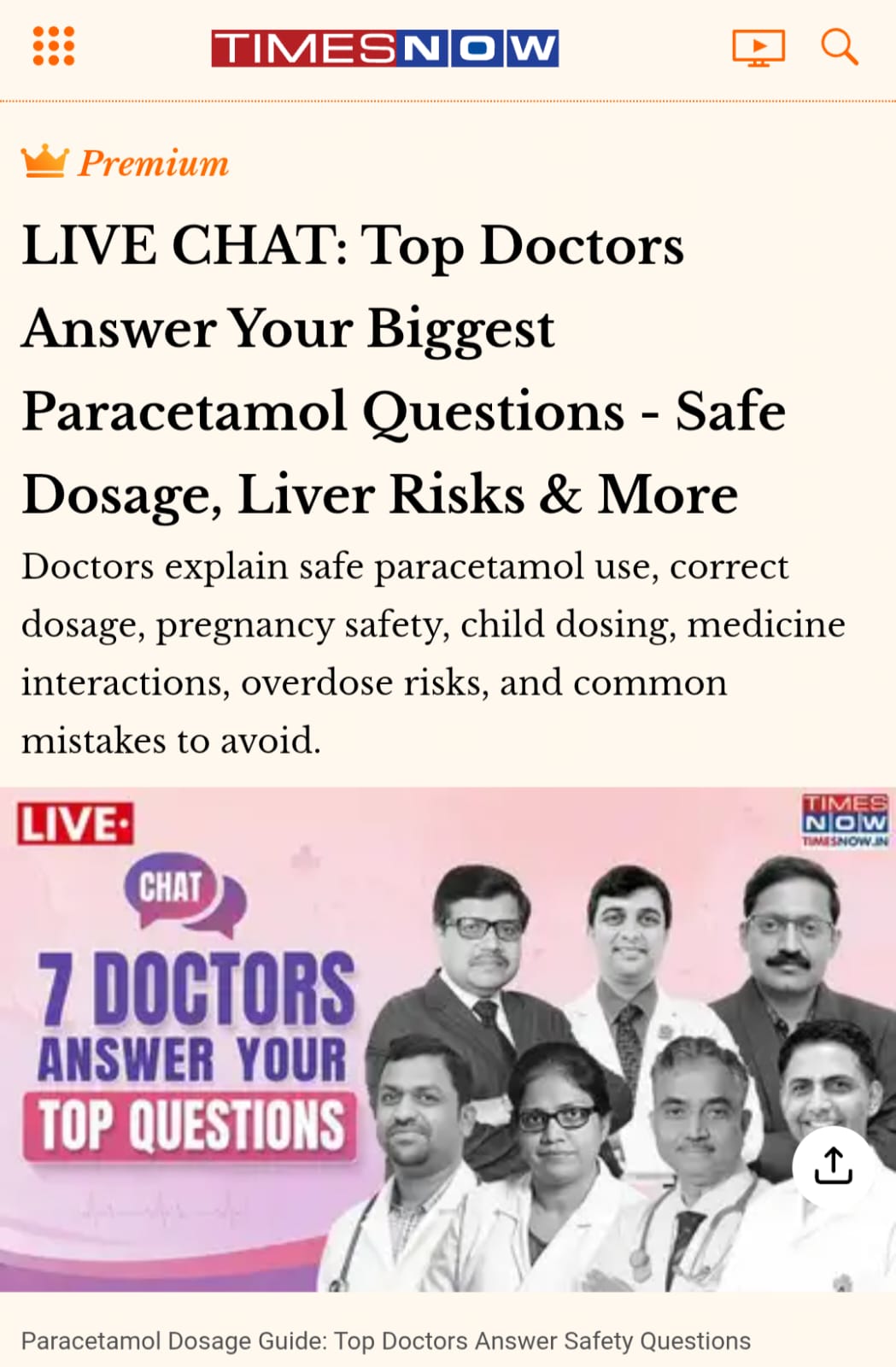 LIVE CHAT: Top Doctors Answer Your Biggest Paracetamol Questions - Safe Dosage, Liver Risks & More
